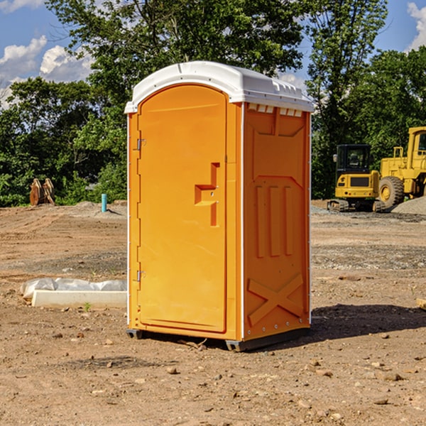 how often are the porta potties cleaned and serviced during a rental period in Clay Ohio